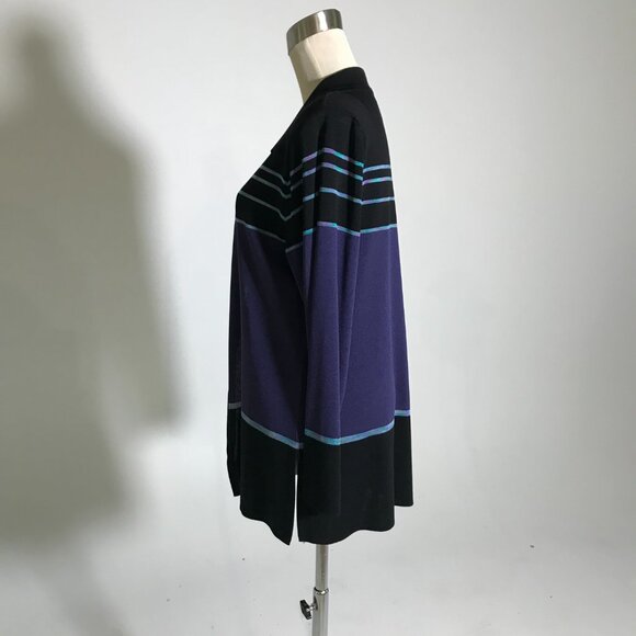 Multicolor Misook Zip Cardigan - Picture 2 of 4